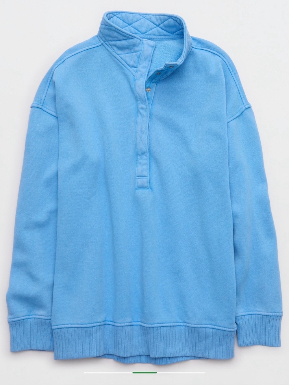 Aerie Women’s Oversized Oh Snap Sweatshirt Blue Vinyl Color Size XXS